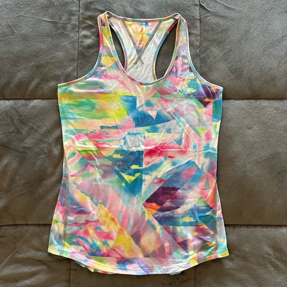 Colorful Tie Dye Lucy Tech Activewear Tank Top